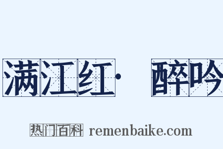 满江红·醉吟是什么意思的图片